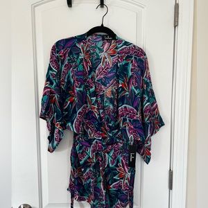 Lulus NWT hypnotized purple print romper size small